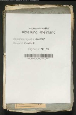 Protokoll und Beilagen der Kommission für den Nachlass des Erzbischofs Josef Clemens