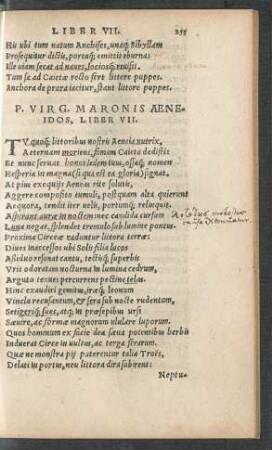 P. Virg. Maronis Aeneidos, Liber VII.