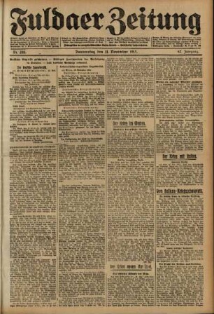 Ausgabe vom Donnerstag, den 11. November 1915.