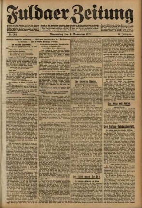 Ausgabe vom Donnerstag, den 11. November 1915.