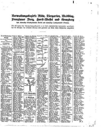 Verwaltungsbezirke Mitte, Tiergarten, Wedding, Prenzlauer Berg, Horst=Wessel=Stadt und Kreuzberg