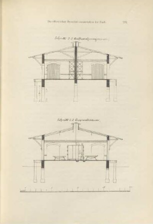 Schnitt [d.d.?] Aufbewahrungsraum ; Schnitt [d.d.?] Apparateraum