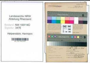 Entnazifizierung Hermann Helpenstein , geb. 19.12.1898 (Weber)