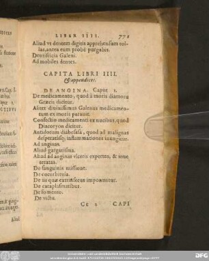 Capita Libri IIII. & appendices.