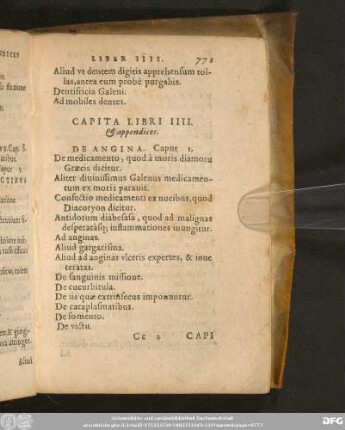 Capita Libri IIII. & appendices.