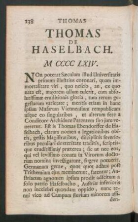 Thomas De Haselbach. MCCCC LXIV.