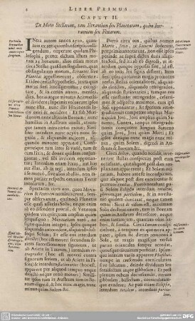 CAPUT II. De Motu Stellarum, tam Errantium seu Planetarum, quàm Inerrantium seu Fixarum.