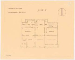 Umbau eines Landhauses Monatskonkurrenz Februar 1933: Grundriss Obergeschoss 1:100
