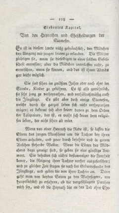 Siebentes Kapitel. Von den Heyrathen und Ehescheidungen der Siamesen
