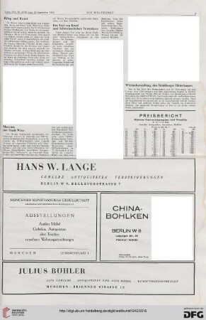 Nr. 37/38 (13. Sept. 1942), S. 3: Preisberichte