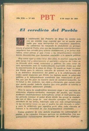 El veredicto del pueblo