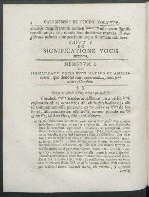 Caput I. De Significatione Vocis [...]