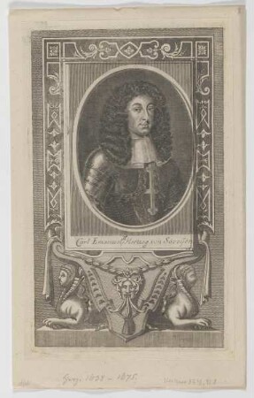 Bildnis des Carl Emanuel, Hertzog von Savoyen