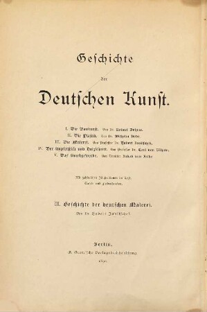 Geschichte der deutschen Malerei, 1