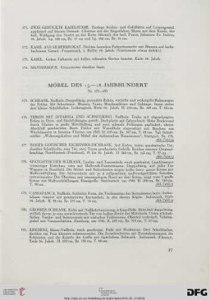 Möbel des 15.-18. Jahrhundert (Nr. 175-253)