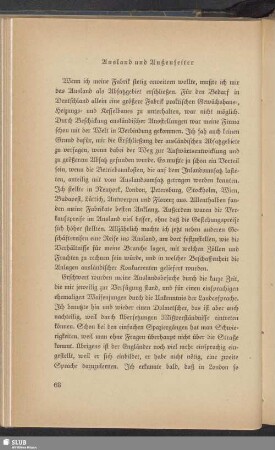 Ausland und Außenseiter