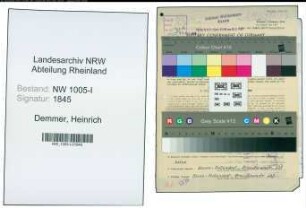 Entnazifizierung Heinrich Demmer , geb. 02.12.1913 (Schlosser)