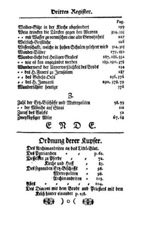 Ordnung derer Kupfer