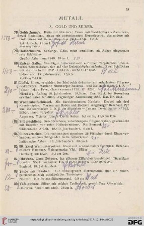 Metall (Nr. 78-119)