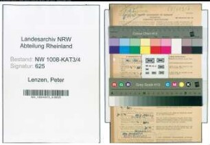 Entnazifizierung Peter Lenzen , geb. 02.05.1903 (Faerber)