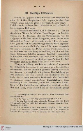 III: Sonstige Hülfsmittel