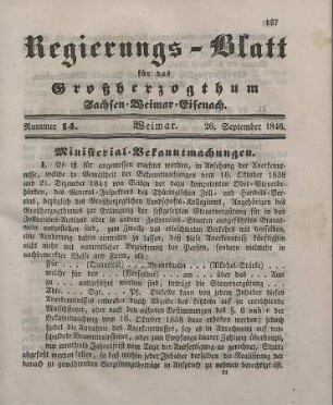 Nr. 14 : 26. September 1846