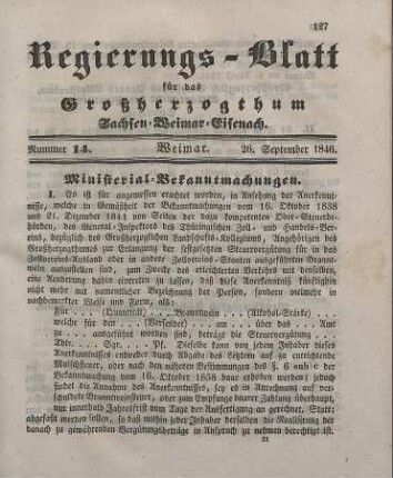 Nr. 14 : 26. September 1846
