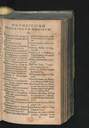 Onomasticum Propriorum Nominum.