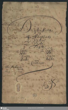 Stimmensatz [Schreiber: Jacobi, S.; u.a.]