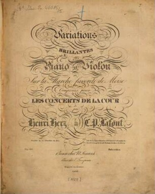 Variations brillantes : pour piano et violon