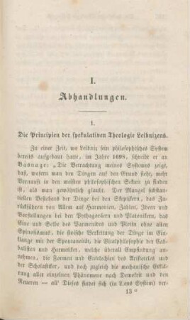 195-236 Die Principien der spekulativen Theologie Leibnizens