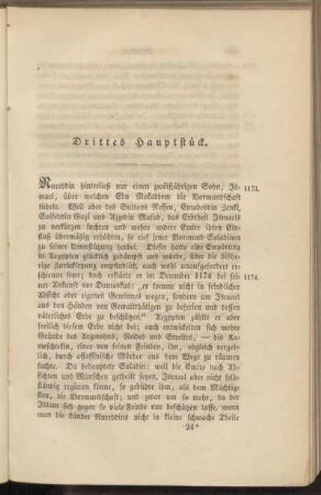 Drittes Hauptstück. [Die Zeit König Balduins IV (1173-1187)]