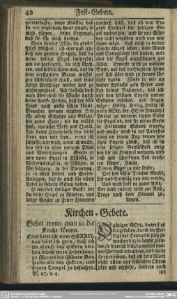 Kirchen=Gebete