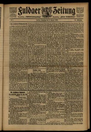Ausgabe vom Dienstag, den 08. Januar 1907.