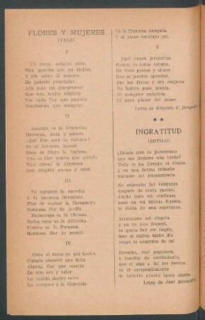 Flores y mujeres : (Vals)