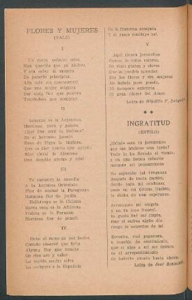 Flores y mujeres : (Vals)