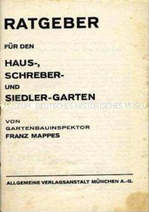 Kommunistische Tarnschrift über den VI. Kongress der Kommunistischen Internationale im Layout eines Ratgebers für Haus und Garten