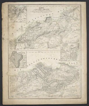 Karte der Provinzen Oran und Constantine : mit den Plänen der Städte Oran, Bona und Constantine und eingetragenen Höhen