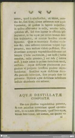 Aquae Destillatae Compositae