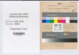 Entnazifizierung Franz Angenendt, geb. 20.06.1904 (Ingenieur)