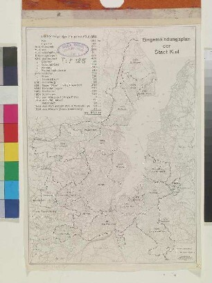 Eingemeindungsplan der Stadt Kiel