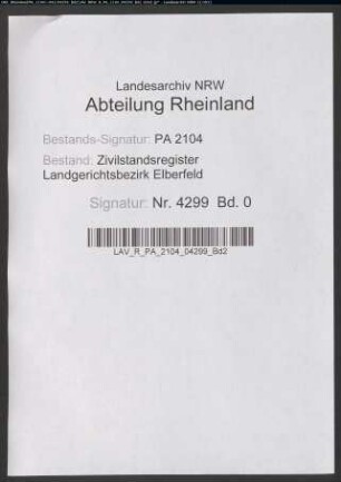 Sterberegister Solingen