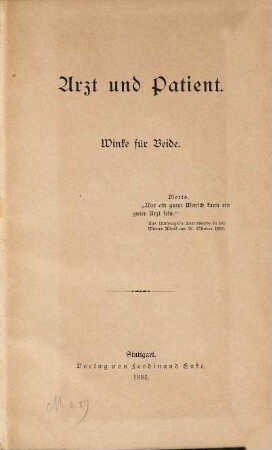 Arzt und Patient : Winke für Beide