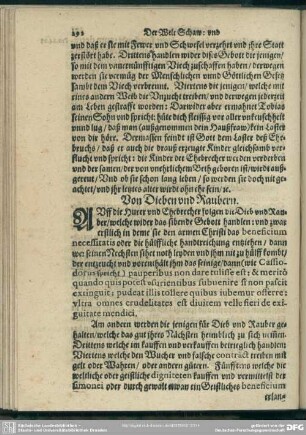 Von Dieben und Raubern