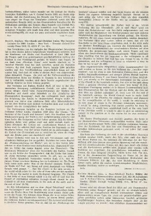 715-716 [Rezension] Neill, Stephen, The church and Christian union