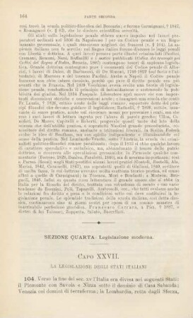 Sezione quarta: Legislazione moderna