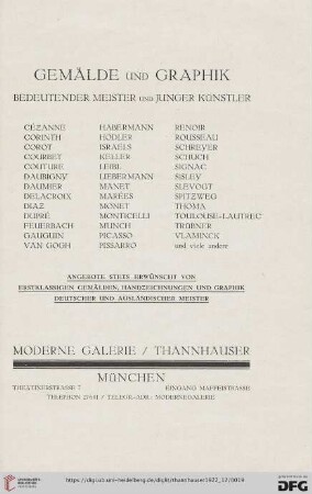 Gemälde und Graphik