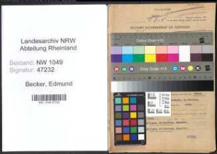 Entnazifizierung Edmund Becker , geb. 02.04.1902 (Prokurist)