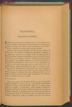Filosofía : Francisco Romero