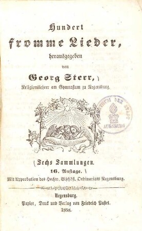 Hundert fromme Lieder : Sechs Sammlungen